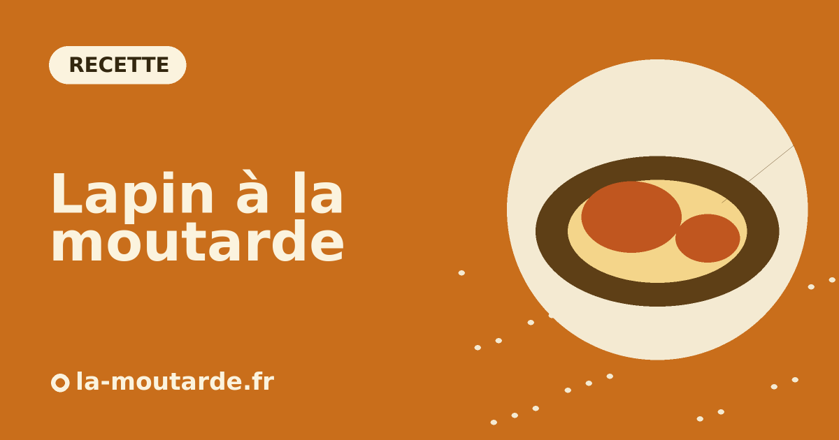 Assiette de lapin à la moutarde - illustration la-moutarde.fr