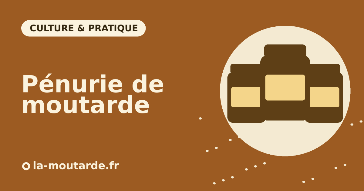 Pénurie de moutarde : pourquoi les pots ont disparu des rayons