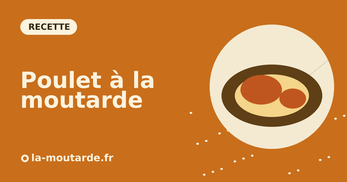 Assiette de poulet à la moutarde - illustration la-moutarde.fr