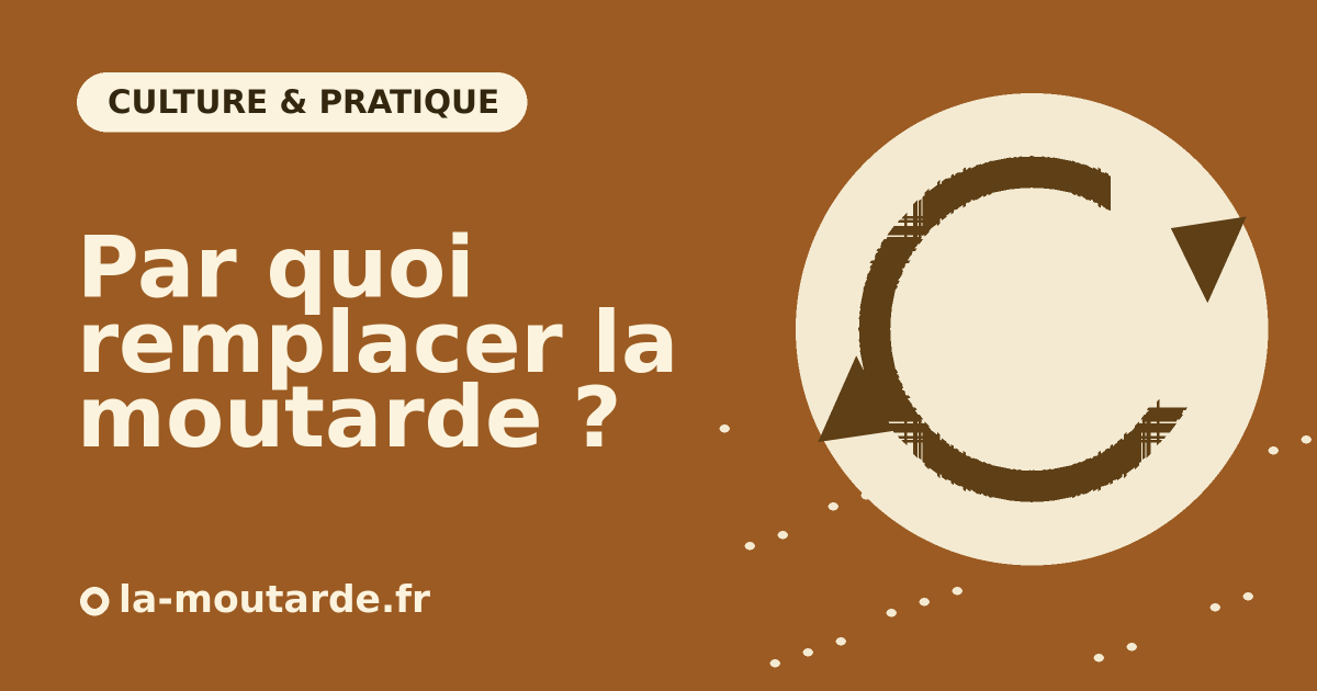 Par quoi remplacer la moutarde - illustration la-moutarde.fr